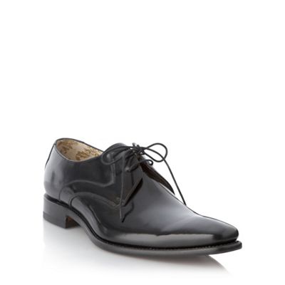 Loake Wide fit black pointed smart shoes